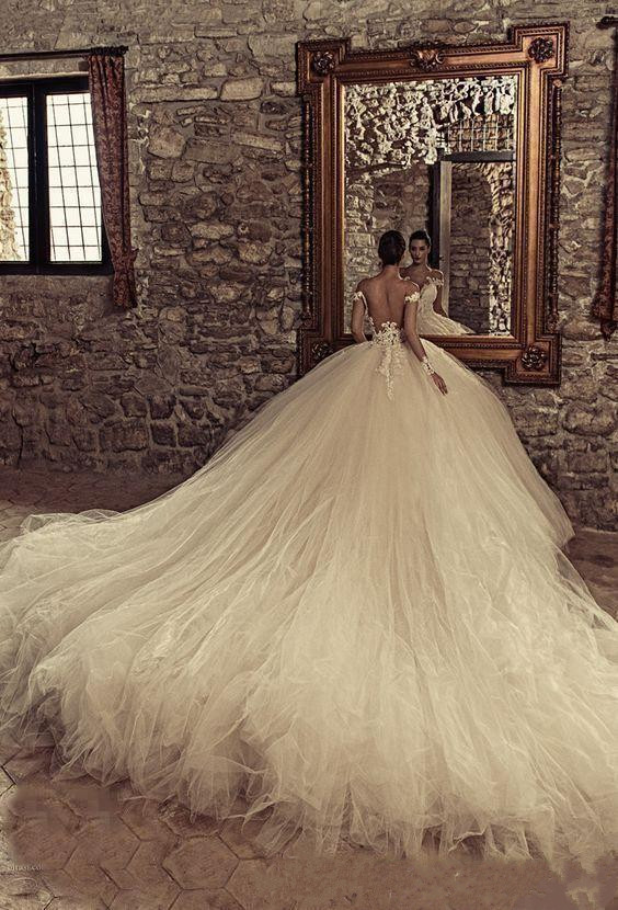 glamorous lace ball gown wedding dresses long sleeve sheer deep v neck bridal gowns vintage chapel vestido wedding dress