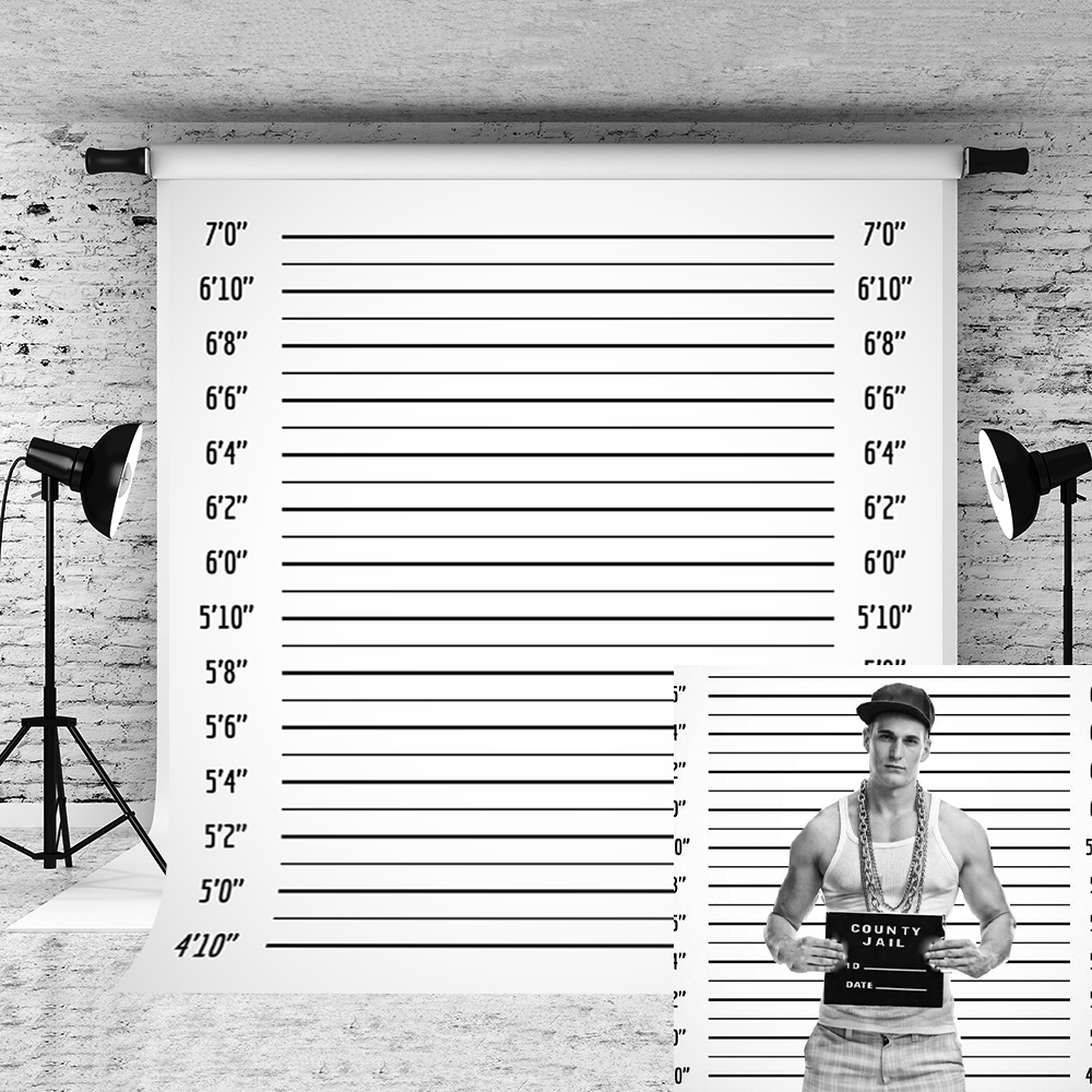 Dream 5x7ft Police lineup Backdrop Black line Mugshot Photography Background Photographer Bachelorette Party Jail Game Decor Backdrops Prop
Dream 5x7ft Police lineup Backdrop Black line Mugshot Photography Background Photographer Bachelorette Party Jail Game Decor Backdrops Prop