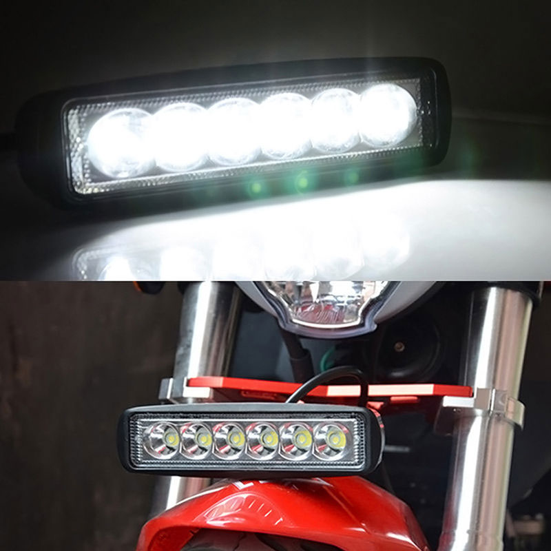 Vehicle 18W Flood LED Work Light Bar ATV Spotlight Fog Driving Lamp Offroad SUV Car Truck Trailer Tractor