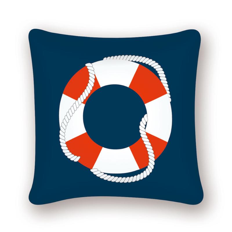 Nautical Pillow Cover Decorative Cushion Covers Navy Anchor Decor Sea Ocean Blue Pillowcase Couch Pillows Kissen Home Sofa Bed