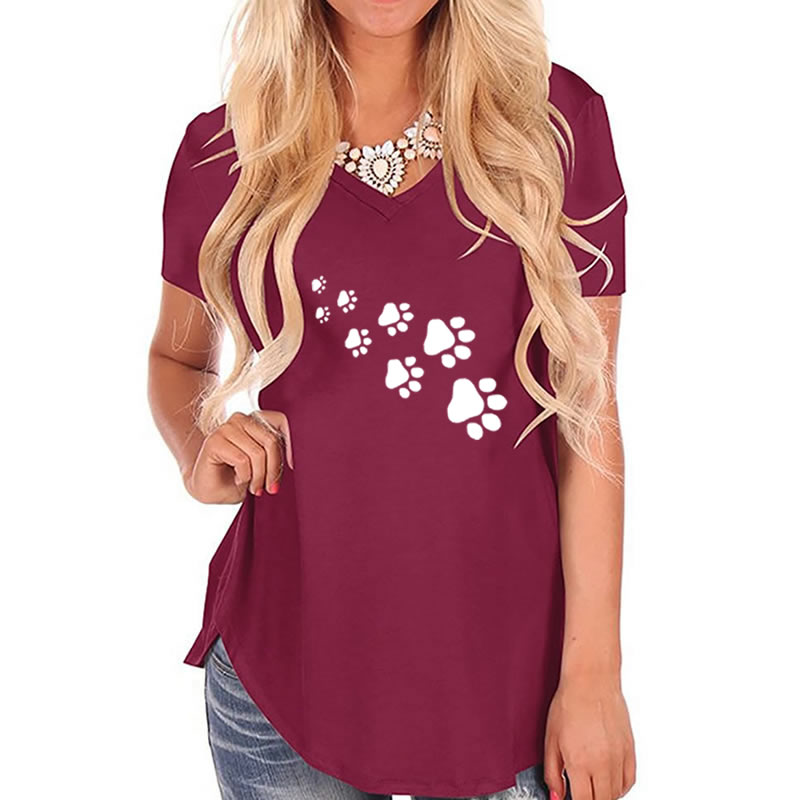 2020 New Fashion Dog Print T-Shirt for Women V-neck Short Sleeve Cotton Shirt Female, Black
2020 New Fashion Dog Print T-Shirt for Women V-neck Short Sleeve Cotton Shirt Female, Black
