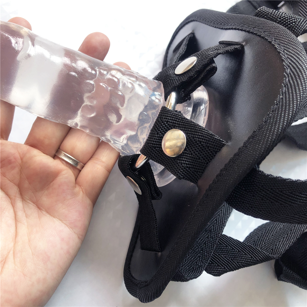 Soft Crystal Jelly Dildo Realistic Suction Cup Strap On Penis Anal Dildo Pegging Strapon Harness Sex Toys for Woman Sex Products Y191217