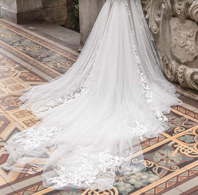 Julie Vino Mermaid Dresses Deep V Neck Sexy Illusion Long Sleeves Beach Wedding Gowns Lace Sequined Backless Vestido De Novia 0505 0505