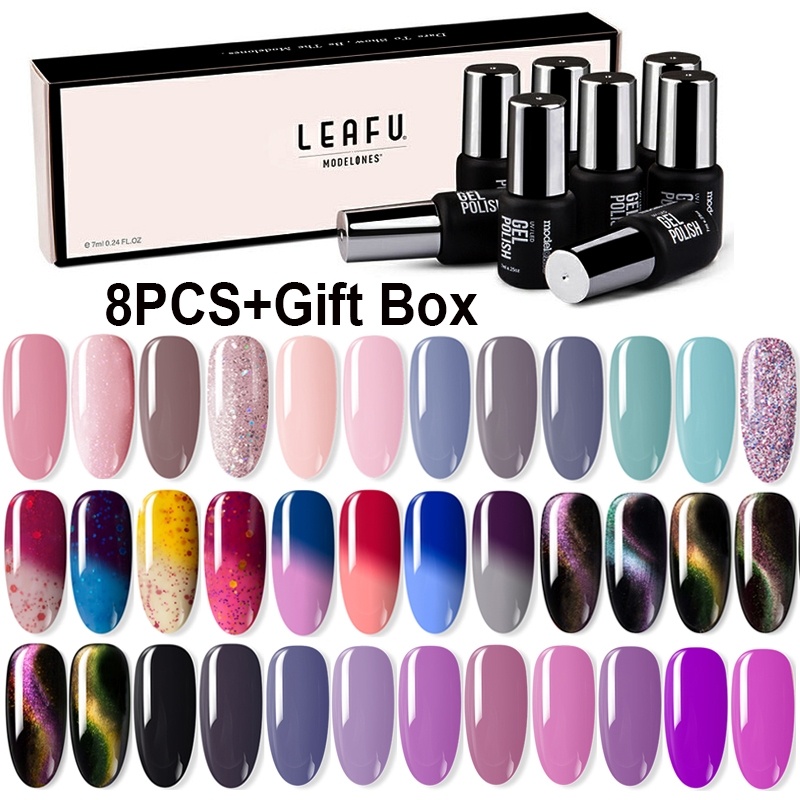 Modelones 8Pcs/Lot Nail Art Glitter Series UV Gel Polish Set Soak Off Chameleon Cat Eyes Nail Lacquer With Magnet Stick Kits
Modelones 8Pcs/Lot Nail Art Glitter Series UV Gel Polish Set Soak Off Chameleon Cat Eyes Nail Lacquer With Magnet Stick Kits