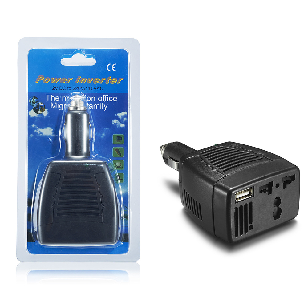 Car 75W 12V DC To 110/220V AC Car Power Inverter Adapter + USB 5V Charger For Laptop, Black
Car 75W 12V DC To 110/220V AC Car Power Inverter Adapter + USB 5V Charger For Laptop, Black