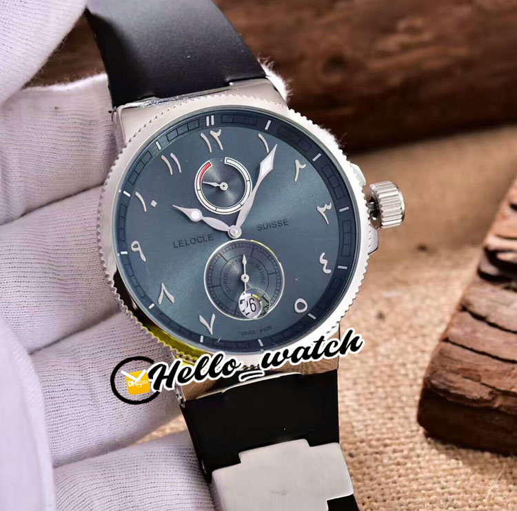 New Maxi Marine Diver 1186-126-3/42 1183-310 Steel Case Black Dial Automatic Mens Watch Rubber Strap Date Sports Gents Watches Hello_Watch
