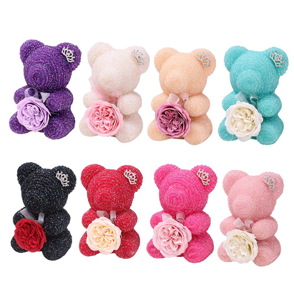 Rhinestone Foam Bear With Austin Rose Bear Soap Flower For Valentine Gift Box Birthday Gift Surprise
Rhinestone Foam Bear With Austin Rose Bear Soap Flower For Valentine Gift Box Birthday Gift Surprise
