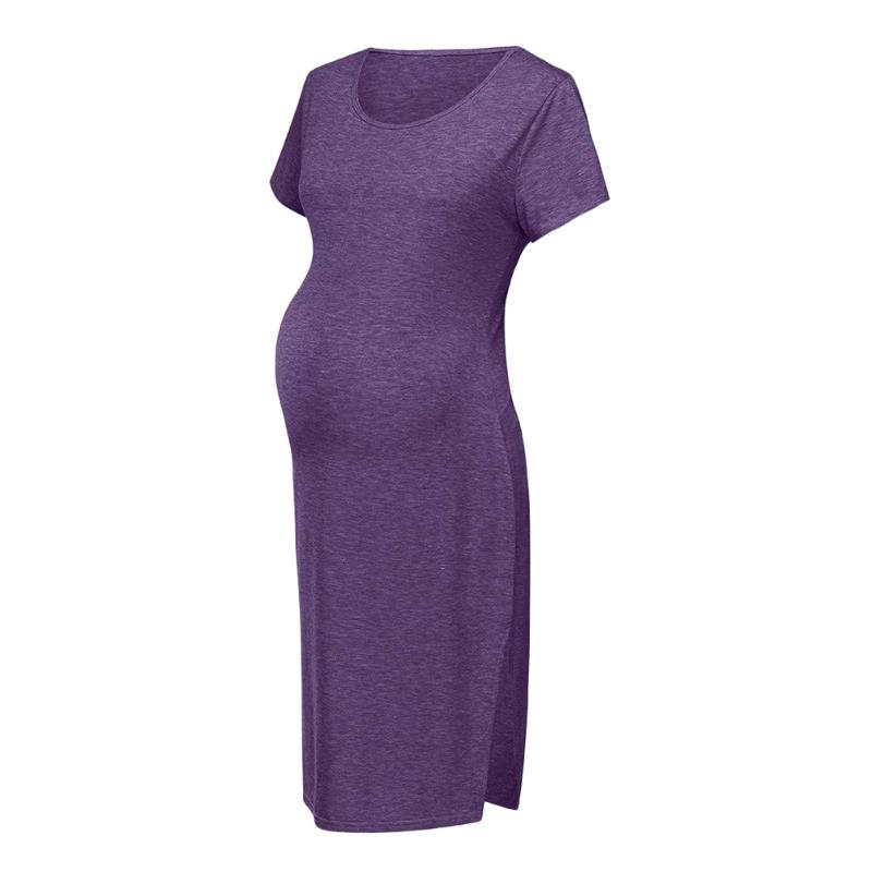 Summer Short Sleeve Solid Color Split Dress for Pregnant Women Fashion Maternity Dresses, Gray
Summer Short Sleeve Solid Color Split Dress for Pregnant Women Fashion Maternity Dresses, Gray