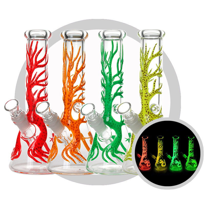 Glass beaker bong with luminous tree and snake design art bongs glass smoking water pipe heady glass In stock
Glass beaker bong with luminous tree and snake design art bongs glass smoking water pipe heady glass In stock