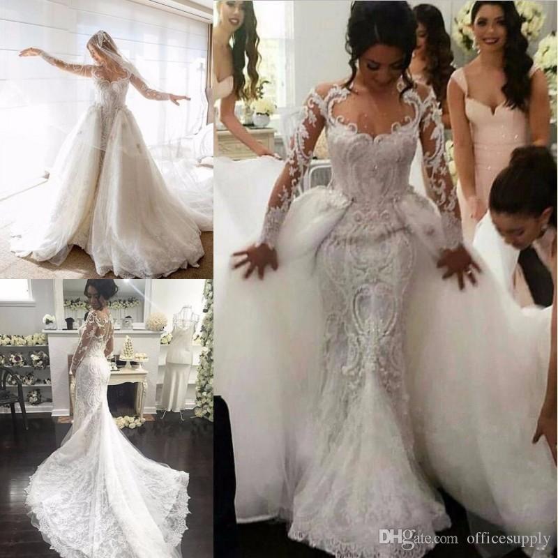 2023 Detachable Train A Line Wedding Dresses New Arrival Lace Long Sleeve Muslim Vestido De Noiva Luxury Sexy Wedding Dress, Gold
2023 Detachable Train A Line Wedding Dresses New Arrival Lace Long Sleeve Muslim Vestido De Noiva Luxury Sexy Wedding Dress, Gold