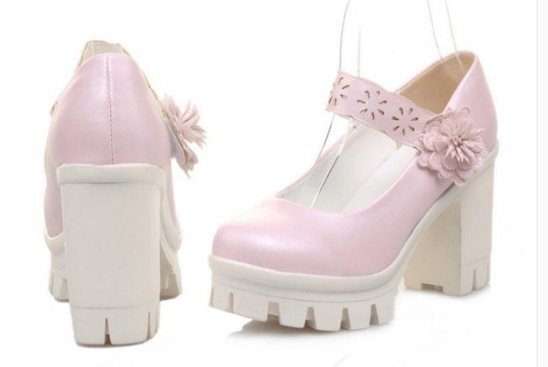 Free send 2018 spring new style Coarse heel Thick bottom heel and shallow mouth women's shoes, Pink
Free send 2018 spring new style Coarse heel Thick bottom heel and shallow mouth women's shoes, Pink