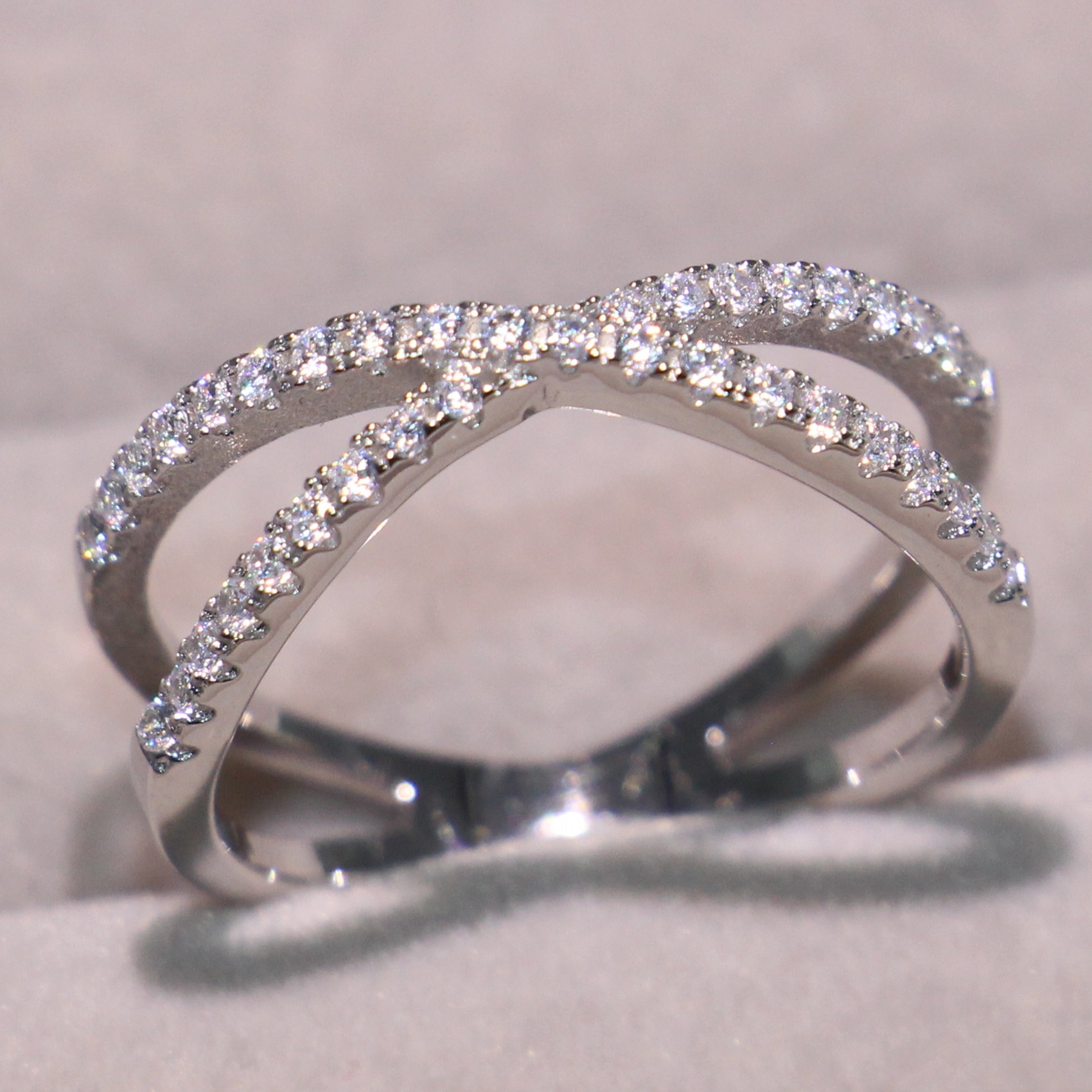 Sterg 5A Cubic Zirconia Eternity Ring Set: Handmade Fashion Jewelry, Real Sier Wedding Engagement Band