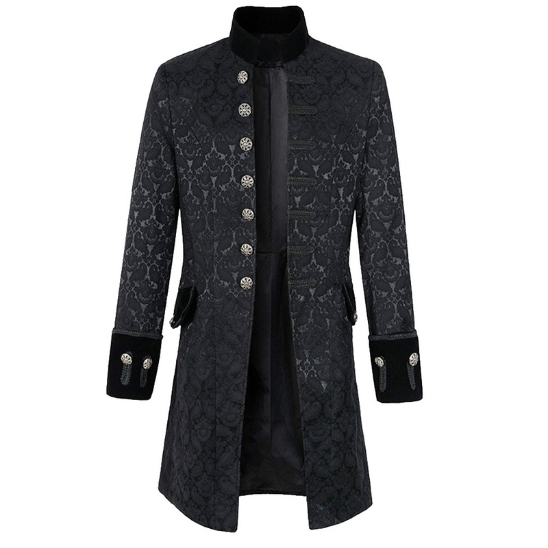 2019 Steampunk Men Slim Men's Jackets And Coats Long Men's Stand Collar Jacket Veste Homme Long Tuxedo New Fashion, Grey
2019 Steampunk Men Slim Men's Jackets And Coats Long Men's Stand Collar Jacket Veste Homme Long Tuxedo New Fashion, Grey