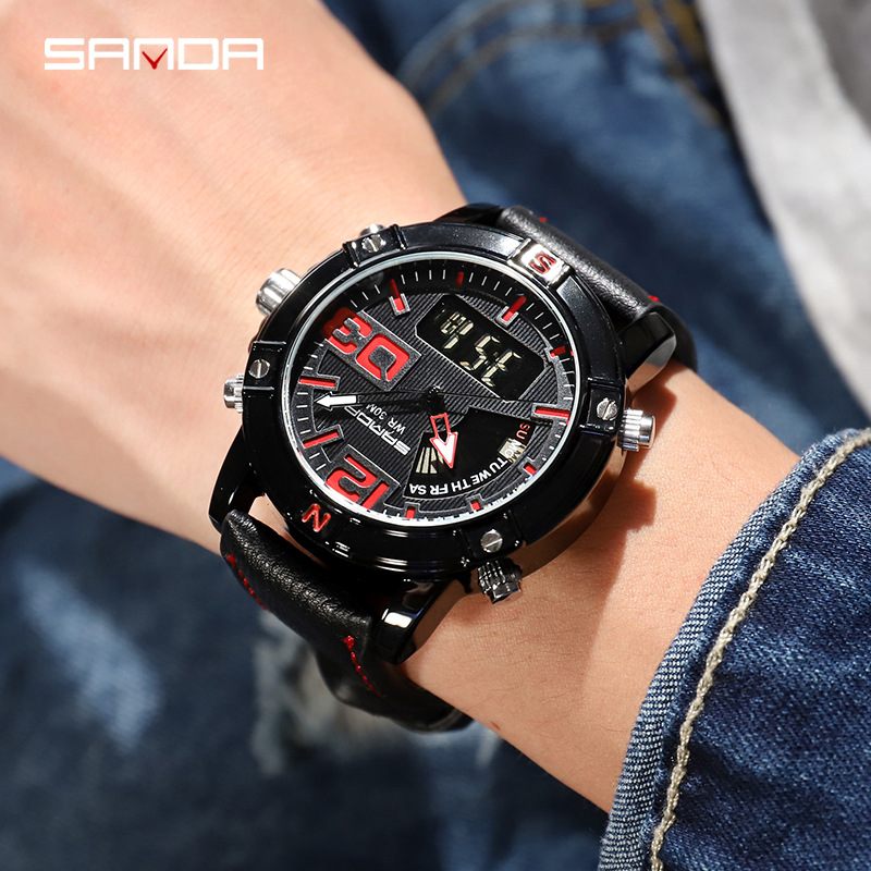New Mens sports watch male junior high school students waterproof outdoor tactical military form on behalf of young people ture leatherwatch, Black
New Mens sports watch male junior high school students waterproof outdoor tactical military form on behalf of young people ture leatherwatch, Black
