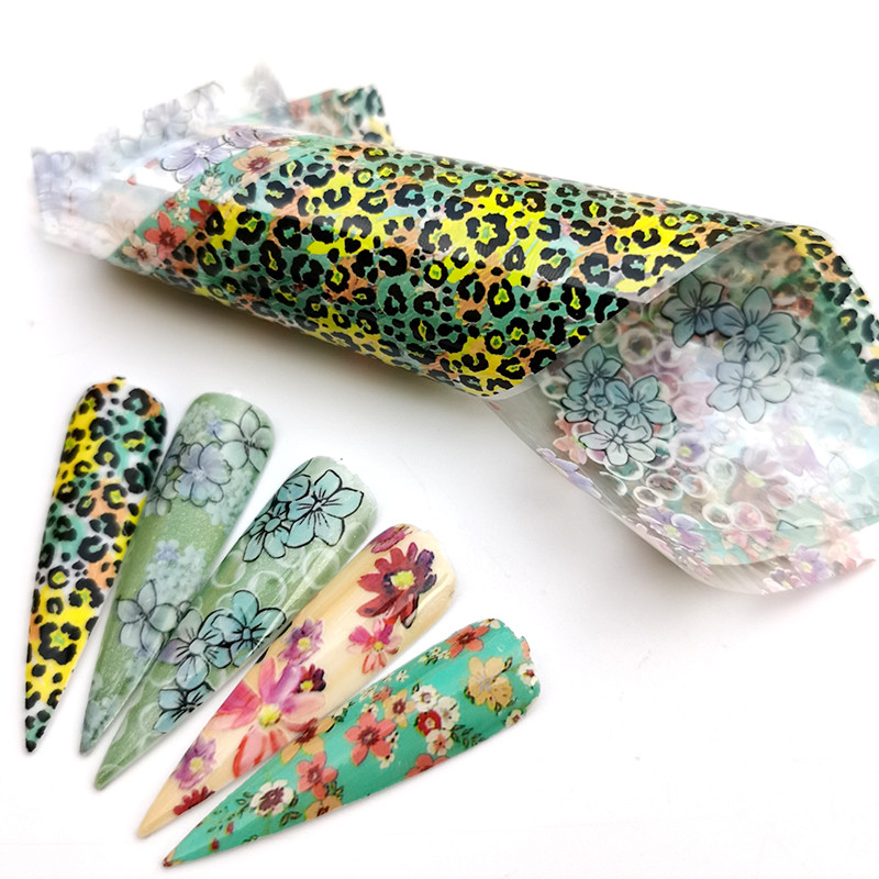 5pcs Leopard Print Nail Foil Stickers Nail Art Transfer Foils Set Holographic Design Adhesive Wraps Decoration Manicure, 11-1
5pcs Leopard Print Nail Foil Stickers Nail Art Transfer Foils Set Holographic Design Adhesive Wraps Decoration Manicure, 11-1