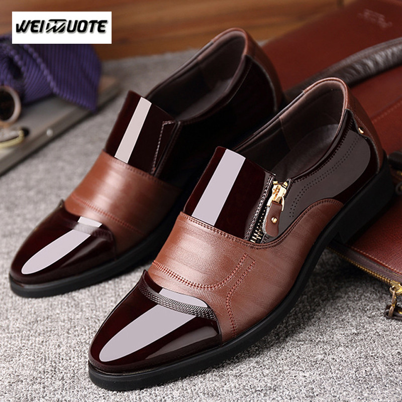 WEINUOTE Italian Fashion Formal Mens Pointed Toe Dress Shoes Leather Wedding Shoes Men Flats Office for Male, Black
WEINUOTE Italian Fashion Formal Mens Pointed Toe Dress Shoes Leather Wedding Shoes Men Flats Office for Male, Black