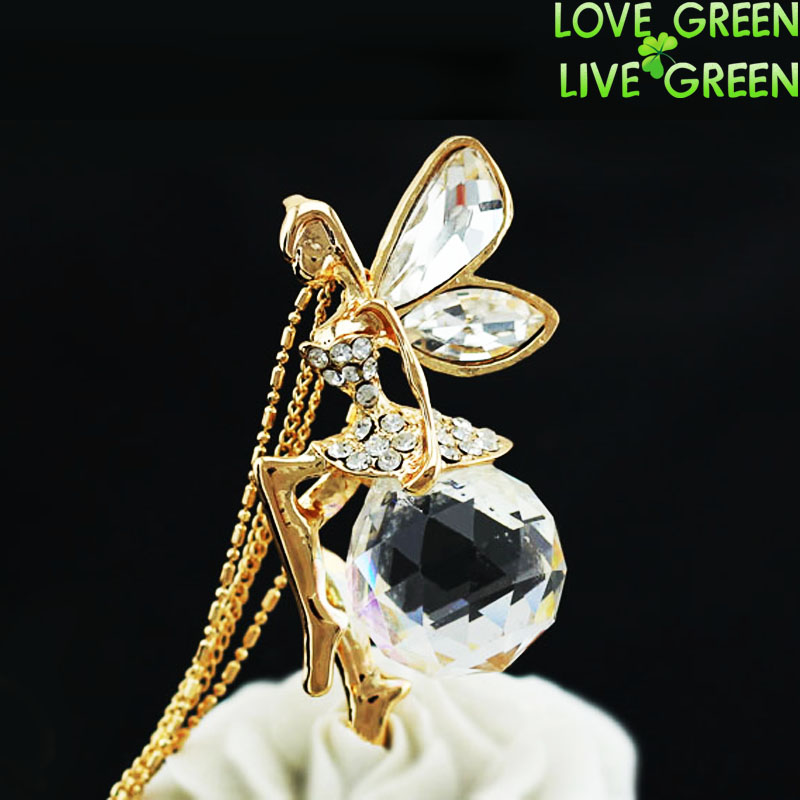 women 18K yellow gold plated Fashion big large 2cm Austrian Crystal Angel fairy Pendant Chain Necklace chocker jewelry 100
women 18K yellow gold plated Fashion big large 2cm Austrian Crystal Angel fairy Pendant Chain Necklace chocker jewelry 100