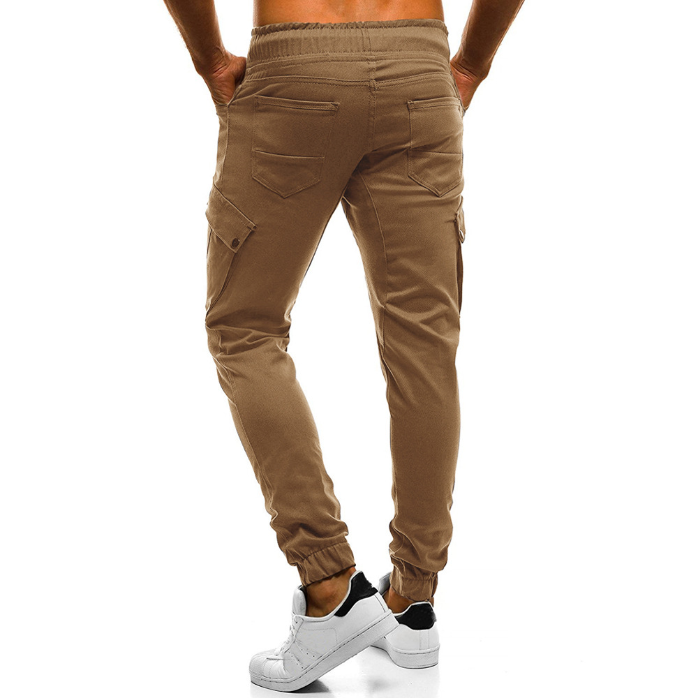 New Brand Casual Pants Slanting Pockets Elastic Waist Male Trousers Men High Quality Joggers Leggings Pencil Pants Euro