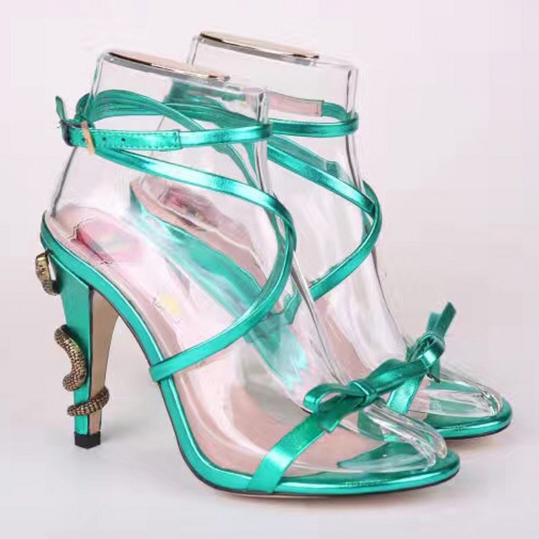 Hot Sale-Fashion Style Brand Sandals Lang High Heels Leather Strappy Sandals Women Summer Shoes Party Shoes Gladiator Sandals 35-40