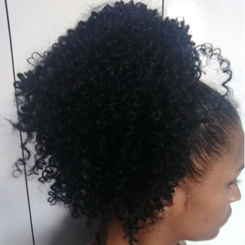 Curly Bun Hair Piece Scrunchie Ponytail Hair Extensions Human Afro Kinky Curly Ponytail For Women Afro Puff Drawstring Ponytail Extension