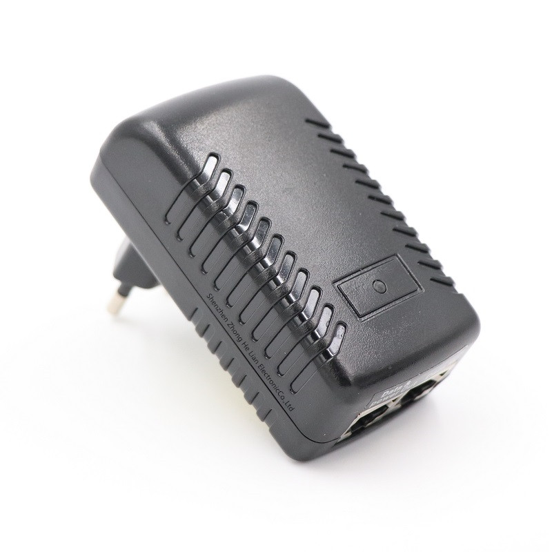 Standard RJ45 Cat.5 Ethernet POE Injector 48V0.5A poe power adapter for ip camera 802.3af