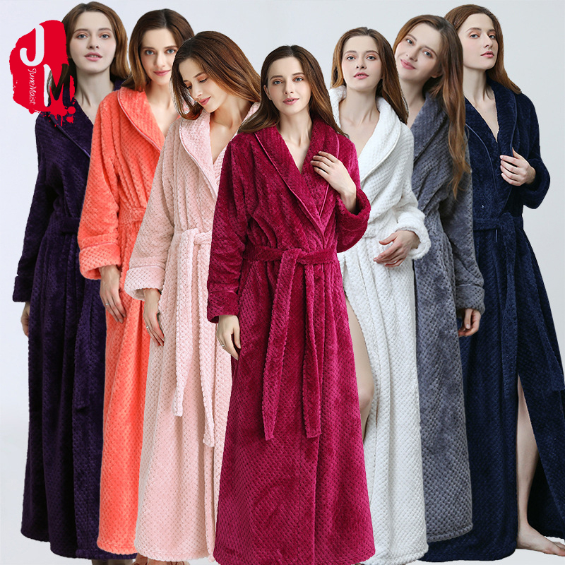 Women Extra Long Warm Coral Fleece Bathrobe Winter Thick Flannel Thermal Bath Robe Kimono Dressing Gown Bride Peignoir Sleepwear, Beige
Women Extra Long Warm Coral Fleece Bathrobe Winter Thick Flannel Thermal Bath Robe Kimono Dressing Gown Bride Peignoir Sleepwear, Beige