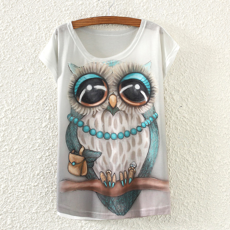 2019 New Fashion Vintage Spring Summer T Shirt Women Clothing Tops Animal Owl Print T-shirt Printed White Woman Clothe, 7#
2019 New Fashion Vintage Spring Summer T Shirt Women Clothing Tops Animal Owl Print T-shirt Printed White Woman Clothe, 7#