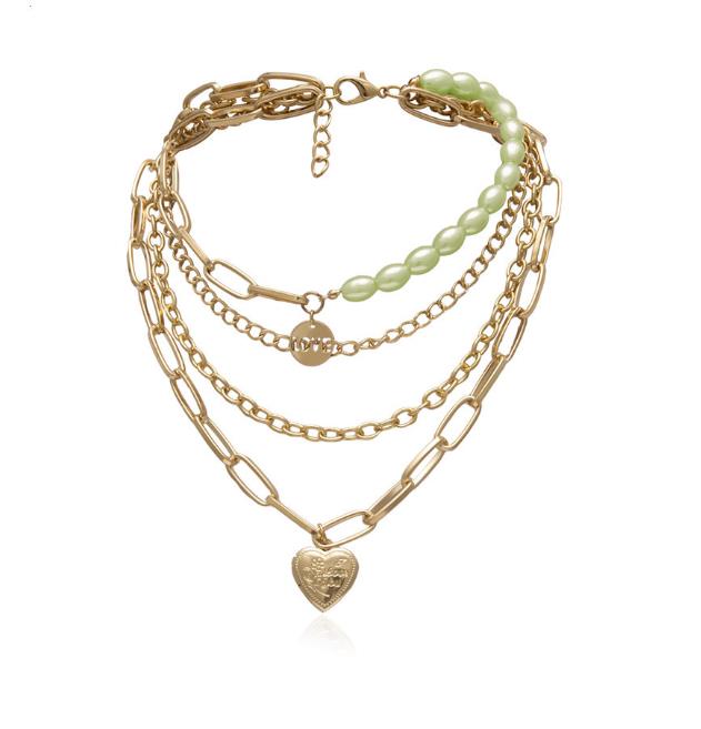 Fashion- Multi Layered Pearl Choker Necklace Collar Statement Virgin Mary Coin Crystal Pendant Necklace Women Jewelry