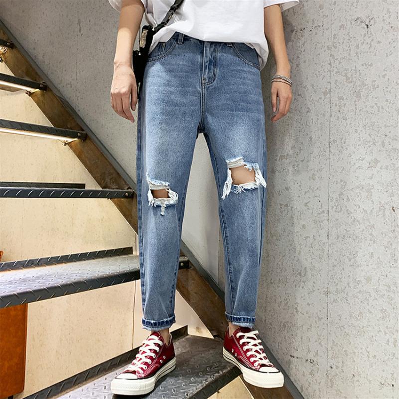 Men's Ripped Pants Jeans Summer Cropped Pants Plus Size Hole Korean Loose Casual Thin Streetwear Cotton Harajuku Maggie's Walker, Blue
Men's Ripped Pants Jeans Summer Cropped Pants Plus Size Hole Korean Loose Casual Thin Streetwear Cotton Harajuku Maggie's Walker, Blue