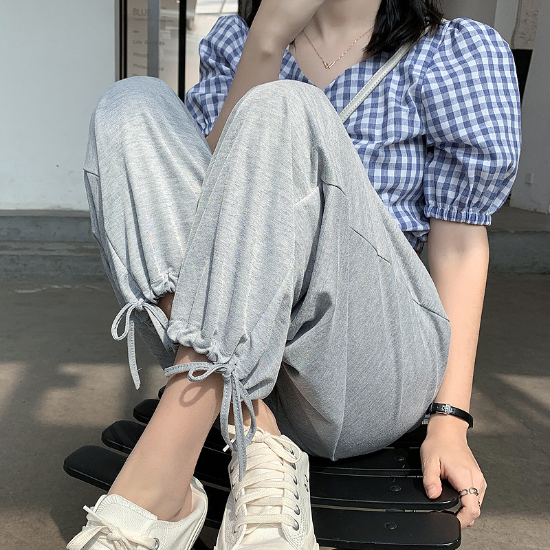 Gray sports pants women's loose feet summer 2020 fashionable pants slim all-match white casual sports Yoga Slim Trousers, Wire strap gray
Gray sports pants women's loose feet summer 2020 fashionable pants slim all-match white casual sports Yoga Slim Trousers, Wire strap gray