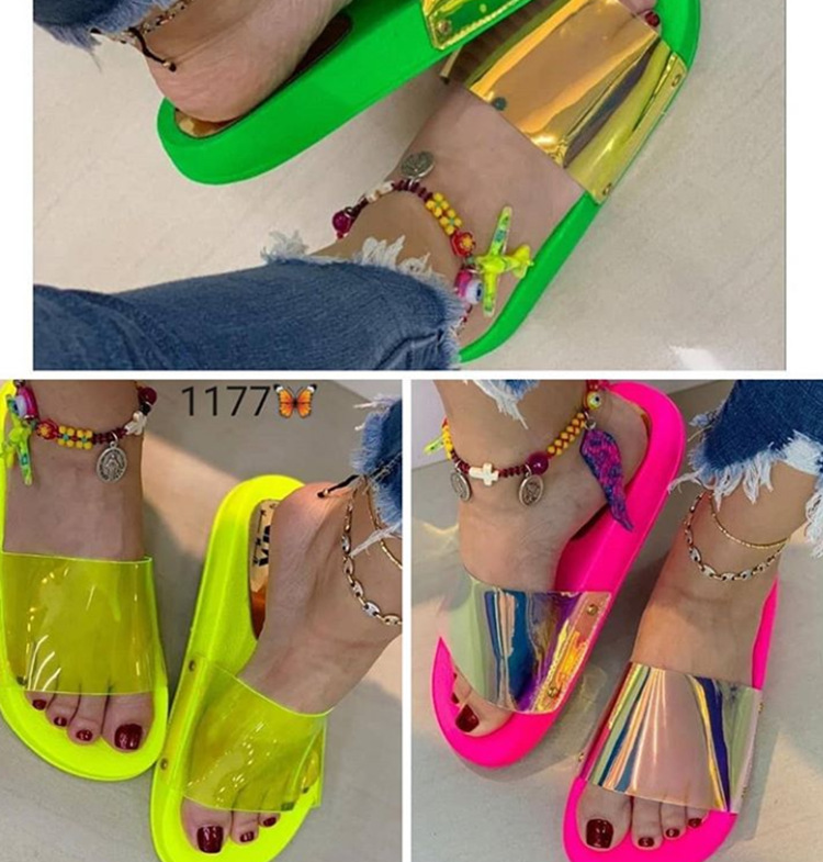new arrival Sandals women slippers flat for summer, Green