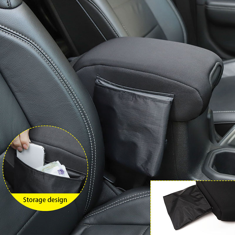 Black Car Center Console Cover Armrest Pad For Jeep Wrangler JL 2018+ Factory Outlet Auto Interior Accessories