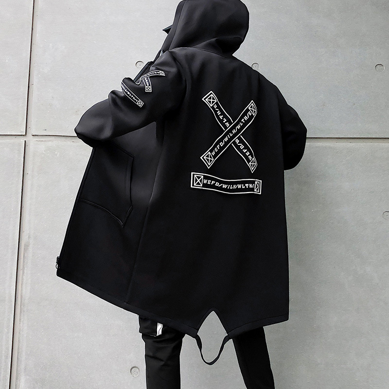 Hip-hop coat men street clothing coat long casual men 2020 fashion men' windbreaker black white
Hip-hop coat men street clothing coat long casual men 2020 fashion men' windbreaker black white