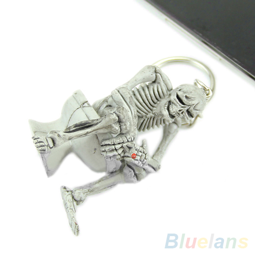 Bluelans Fashion Creative Skull Toilet Purse Bag Rubber Keychain Gift Keyring Key Chain
