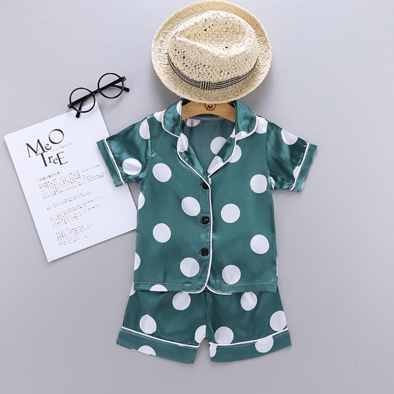 Polka Dot Print Baby Boys Girls Pajamas Toddler Infant Summer Short Sleeve Shirt Shorts Pajama Set Sleepwear 2020 Pyjama Enfant, Green
Polka Dot Print Baby Boys Girls Pajamas Toddler Infant Summer Short Sleeve Shirt Shorts Pajama Set Sleepwear 2020 Pyjama Enfant, Green