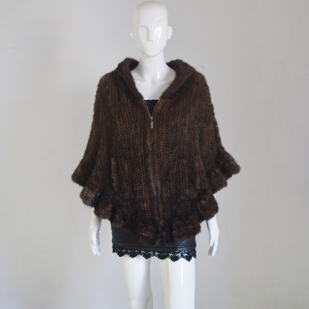 AU467 Women Mink Poncho Zipper Closure 2019 Fashion Hand Knit Stole Brown Real Poncho, Black
AU467 Women Mink Poncho Zipper Closure 2019 Fashion Hand Knit Stole Brown Real Poncho, Black