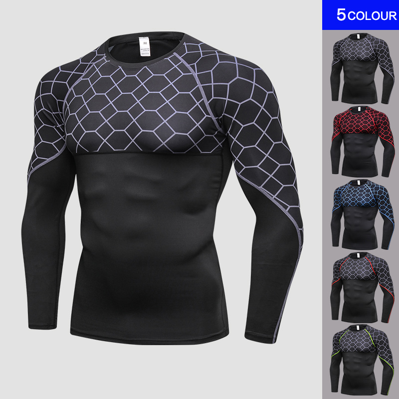 Men Long Sleeves Sport Shirt Quick Dry Breathable Sportswear Running Sports Top Fitness Gym Compression Tights Pattern T-Shirts, Blue net
Men Long Sleeves Sport Shirt Quick Dry Breathable Sportswear Running Sports Top Fitness Gym Compression Tights Pattern T-Shirts, Blue net