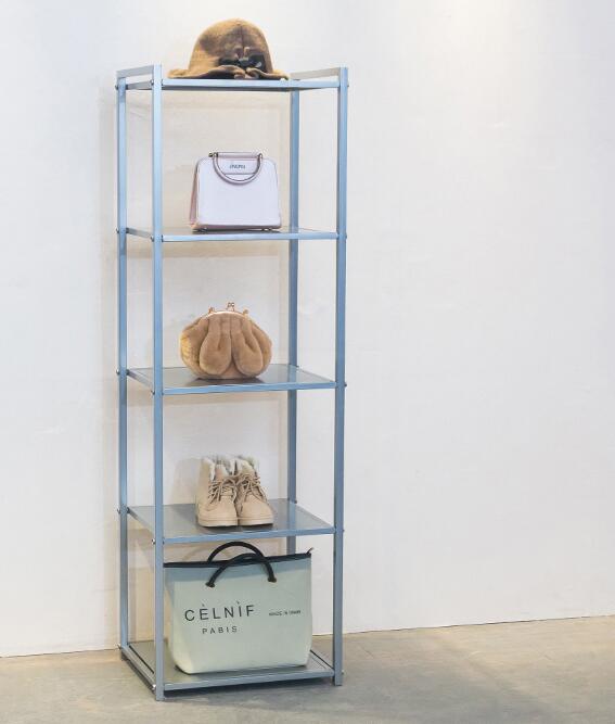 Children's clothing shelf display rack of clothing store official standard silver women's Vintage floor type clothes rack