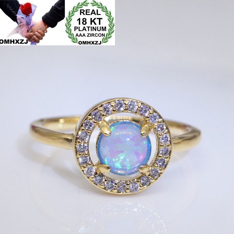 OMHXZJ Wholesale European Fashion Woman Man Party Wedding Gift Luxury Round Opal Zircon 18KT Yellow Gold Rose Gold Ring RR481
OMHXZJ Wholesale European Fashion Woman Man Party Wedding Gift Luxury Round Opal Zircon 18KT Yellow Gold Rose Gold Ring RR481