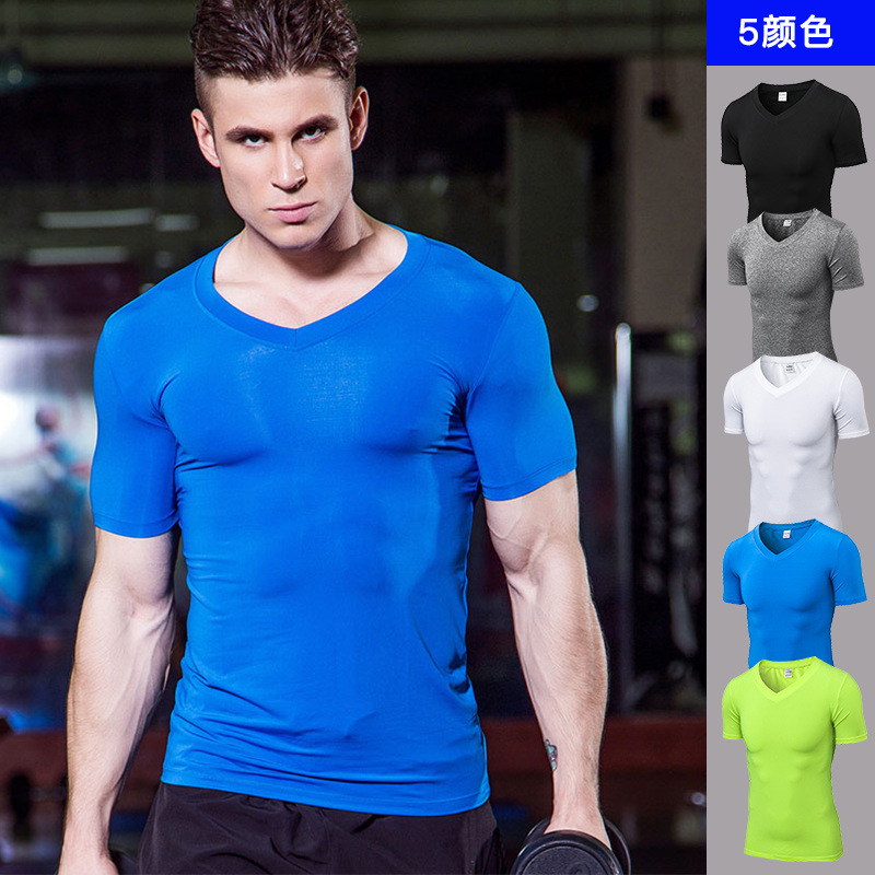 New Brand Clothing Fitness Running T Shirt Men V-neck T-shirt Bodybuilding Sport Shirts Tops Gym Men T Shirt, Grey
New Brand Clothing Fitness Running T Shirt Men V-neck T-shirt Bodybuilding Sport Shirts Tops Gym Men T Shirt, Grey