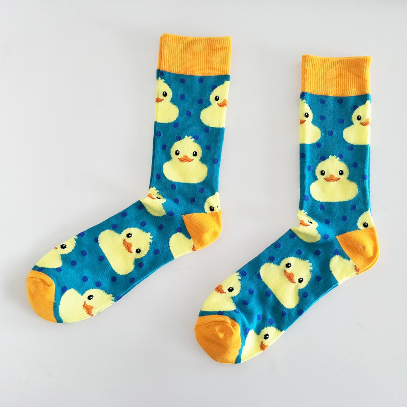 Januarysnow Colorful Men's Combed Cotton Crew Casual Dress Socks Funny Cartoon Animal Duck Pattern Crazy Skateboard Socks For Wedding Gifts, Blue
Januarysnow Colorful Men's Combed Cotton Crew Casual Dress Socks Funny Cartoon Animal Duck Pattern Crazy Skateboard Socks For Wedding Gifts, Blue