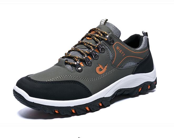 Hot Sale-and autumn breathable schoolboy is recreational shoe, non-slip safety shoes lace-up foot runs shoe, black travel shoe G1.55