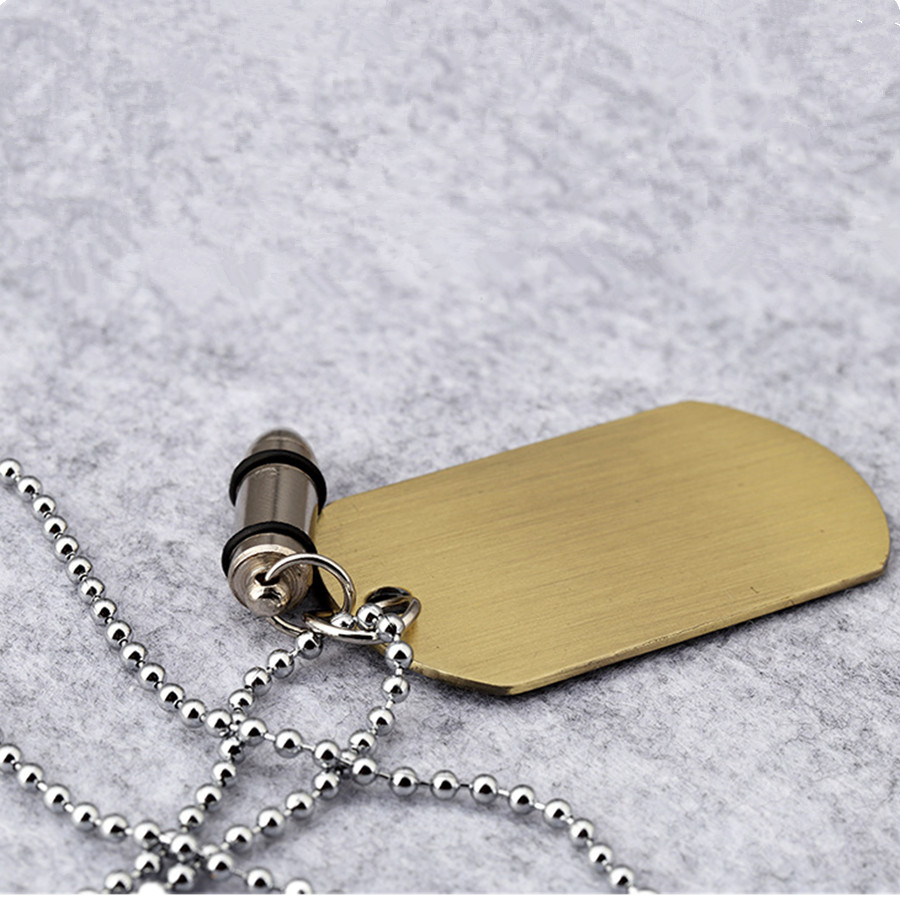 Men Card Dog s Pendant Necklace Stainless Steel 70cm Long Beads Jewelry Fashion Necklaces
