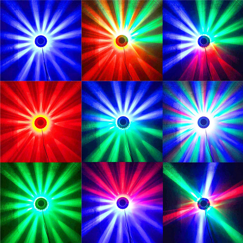RGB Led Party Light Auto Rotating Sunflower Stage Lighting for KTV Bar Wedding DJ Show Sound Activated