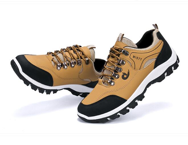 Hot Sale-and autumn breathable schoolboy is recreational shoe, non-slip safety shoes lace-up foot runs shoe, black travel shoe G1.55
