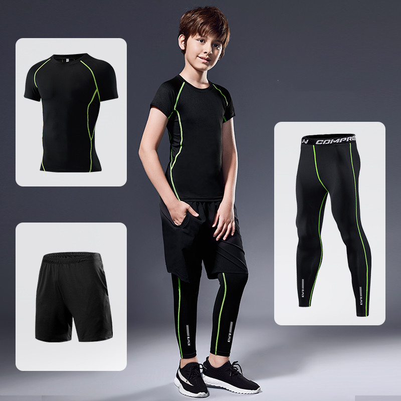 Boys Sportswear Black Compression Sports Suit Elastic Tracksuit Breathable Workout Clothes Jogging Fitness Training Running Set
Boys Sportswear Black Compression Sports Suit Elastic Tracksuit Breathable Workout Clothes Jogging Fitness Training Running Set