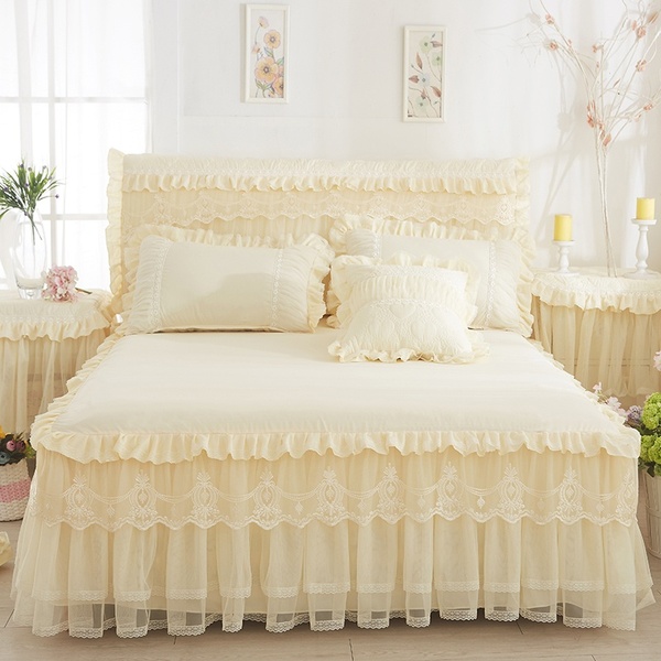 1 Piece Lace Bed Skirt +2pieces Pillow Cases Wedding Princess Bedding Girls Bedspread Bed Sheet For Gifts King/Queen/Full Size, Red
1 Piece Lace Bed Skirt +2pieces Pillow Cases Wedding Princess Bedding Girls Bedspread Bed Sheet For Gifts King/Queen/Full Size, Red