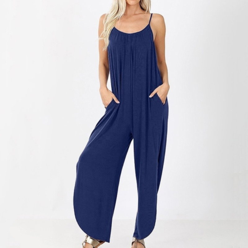 Women Sexy Romper Summer Casual Solid Spaghetti Strap Female Jumpsuits Sexy Deep O-Neck Plus Size Backless Playsuits, Black
Women Sexy Romper Summer Casual Solid Spaghetti Strap Female Jumpsuits Sexy Deep O-Neck Plus Size Backless Playsuits, Black