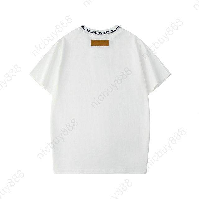 2020 summer designer luxury mens clothing t-shirt classic striped embroidery neck back leather letter tshirt casual tee top t shirt tshirt, White;black
2020 summer designer luxury mens clothing t-shirt classic striped embroidery neck back leather letter tshirt casual tee top t shirt tshirt, White;black