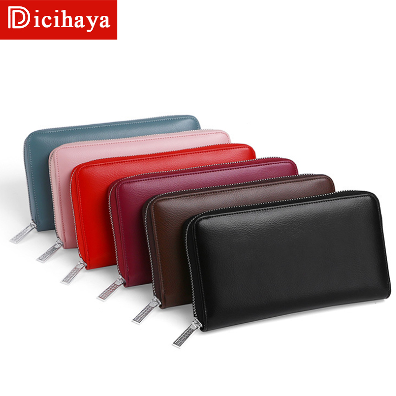 DICIHAYA Genuine Leather Women Fashion Clutch Wallet Men Card Purse More Card Clamp For Phone Bag Long Lady Handy Holder, Black
DICIHAYA Genuine Leather Women Fashion Clutch Wallet Men Card Purse More Card Clamp For Phone Bag Long Lady Handy Holder, Black